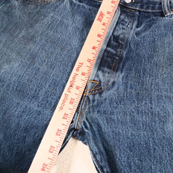 Levi’s 501 Men’s Jeans 38x32 Button Fly Straight Leg Denim Blue 2014 - Picture 13 of 14